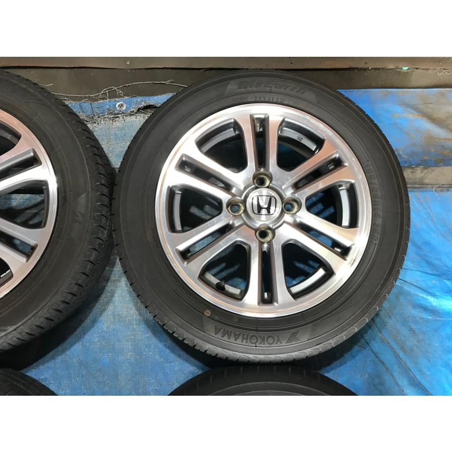 155/65R14 バリ溝タイヤ ホンダ純正 アルミ 14インチ 4.5J 4H/PCD100