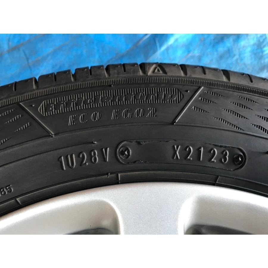 155/65R14 バリ溝タイヤ 2023年 ダイハツ純正 アルミ 14インチ 4.5J 4H