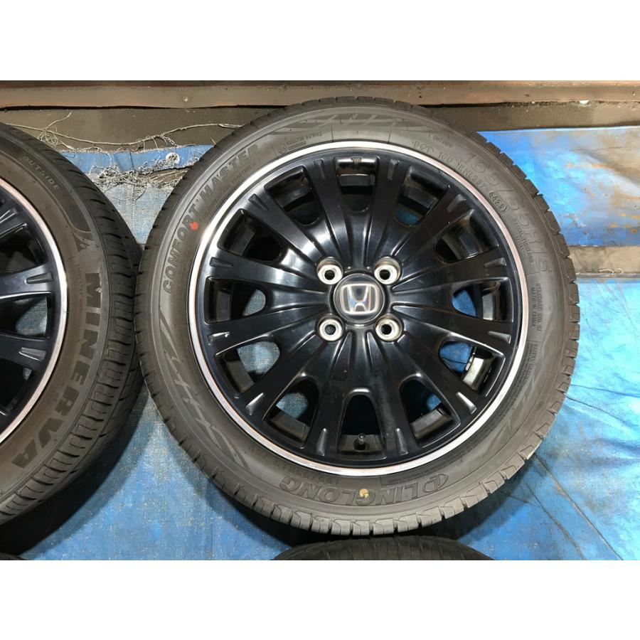 165/55R15 バリ溝タイヤ 2025年 ホンダ純正 アルミホイール 15インチ 