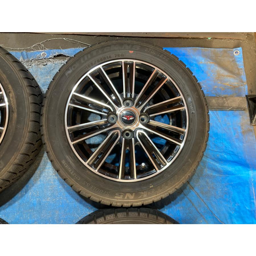 155/65R14 バリ溝冬タイヤ 24年 weds TEAD 14インチ 4.5J 4H/PCD100