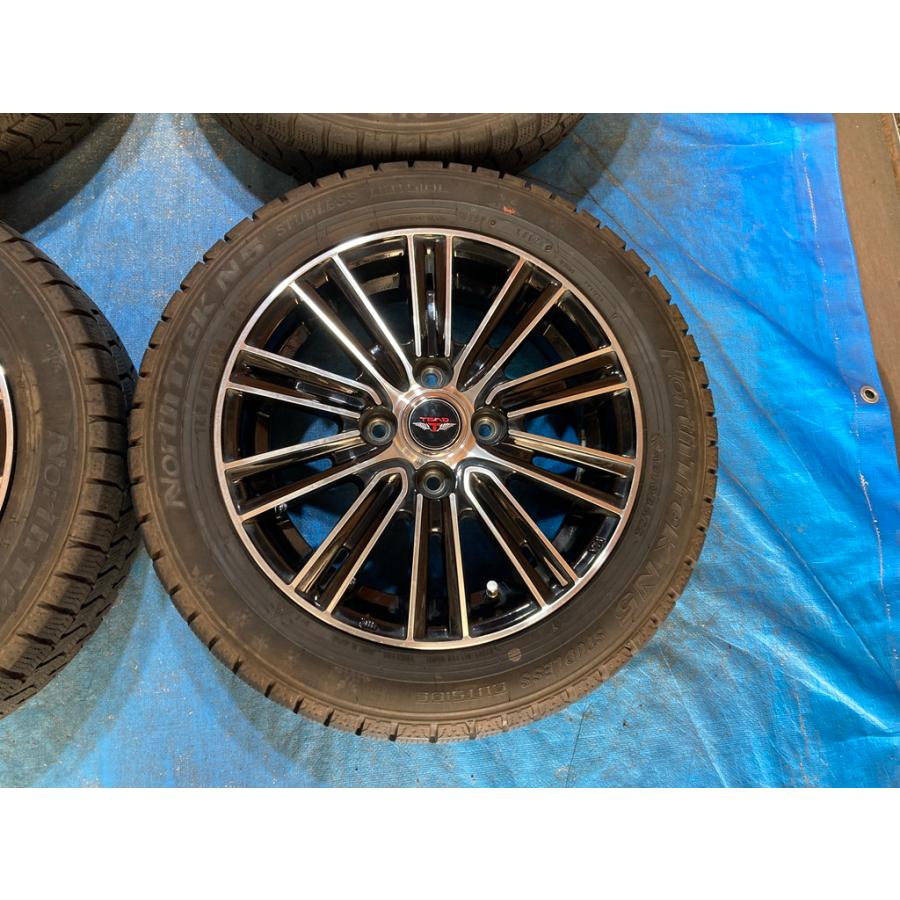 155/65R14 バリ溝冬タイヤ 24年 weds TEAD 14インチ 4.5J 4H/PCD100