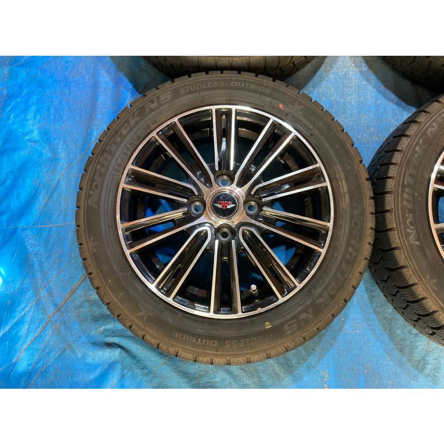 155/65R14 バリ溝冬タイヤ 24年 weds TEAD 14インチ 4.5J 4H/PCD100