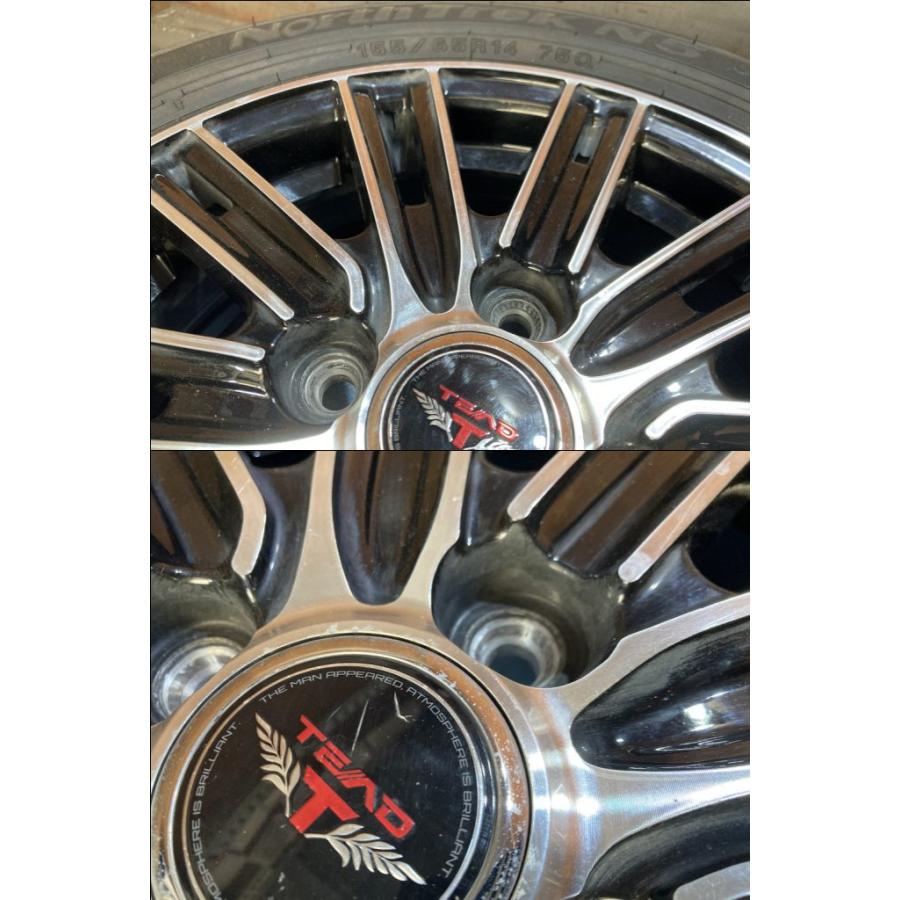 155/65R14 バリ溝冬タイヤ 24年 weds TEAD 14インチ 4.5J 4H/PCD100