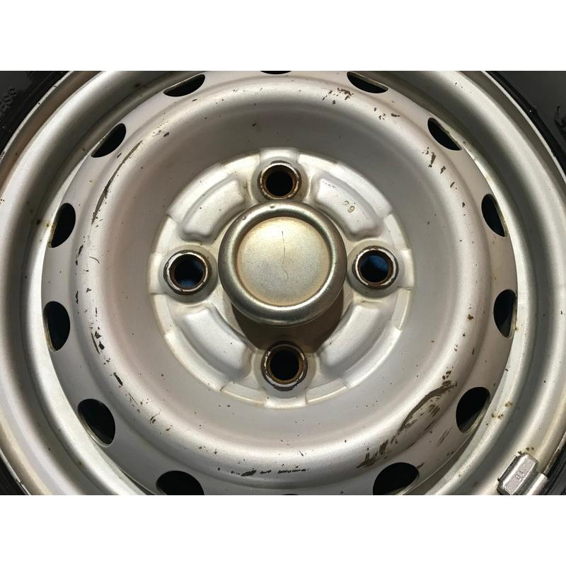 145/80R12 80/78N LT（6PR相当） バリ溝タイヤ 2025年 三菱純正 鉄ホイ