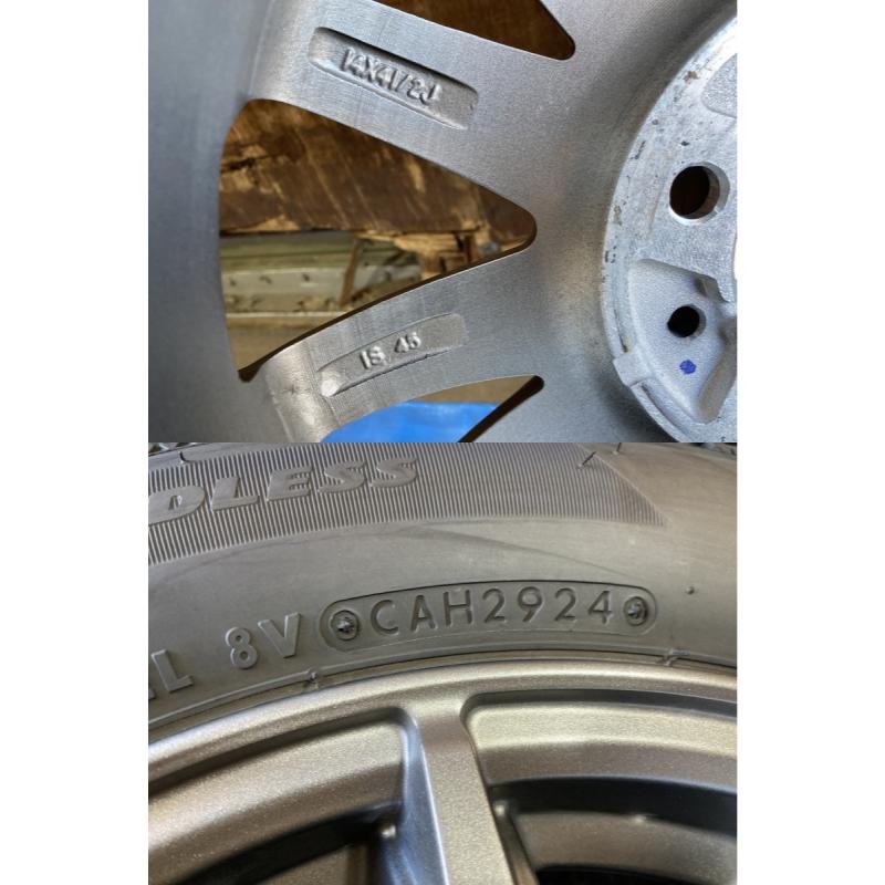 155/65R14 冬タイヤ 2024年 VEMOTION アルミホイール 14インチ 4.5J 4H
