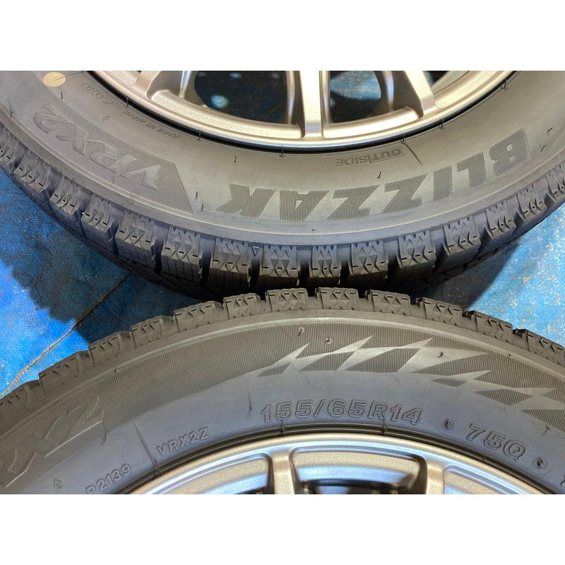 155/65R14 冬タイヤ 2024年 VEMOTION アルミホイール 14インチ 4.5J 4H