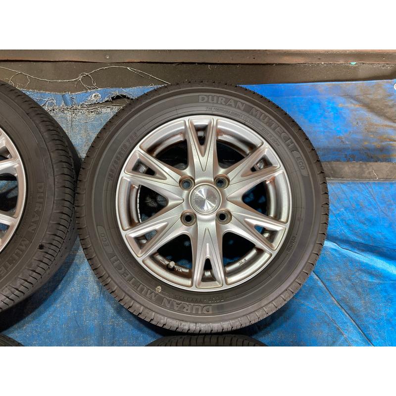 155/65R13 バリ溝タイヤ 2025年 Exceeder アルミホイール 13インチ 4.0