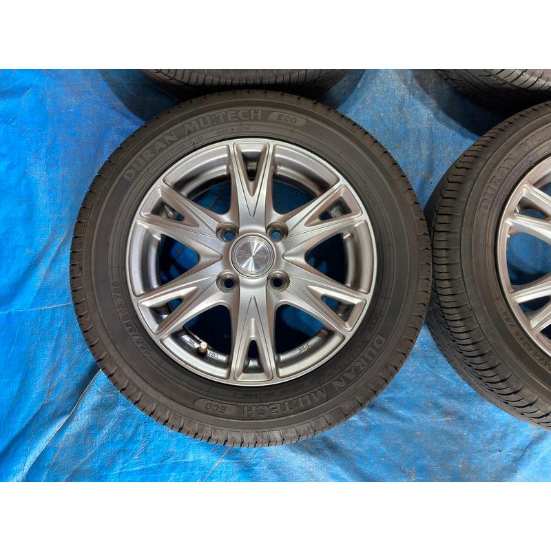 155/65R13 バリ溝タイヤ 2025年 Exceeder アルミホイール 13インチ 4.0