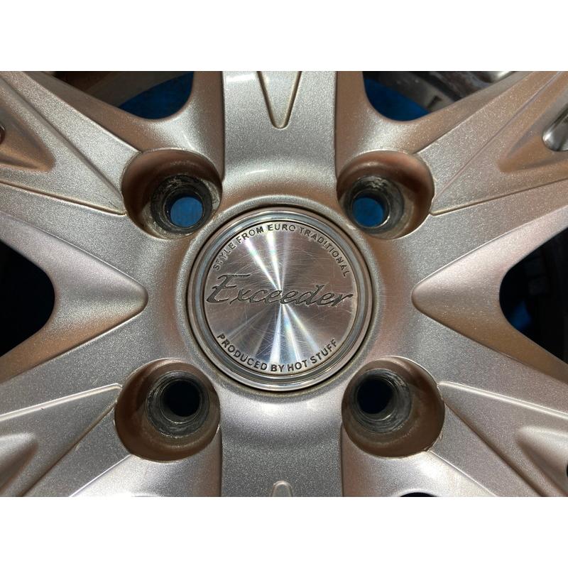 155/65R13 バリ溝タイヤ 2025年 Exceeder アルミホイール 13インチ 4.0