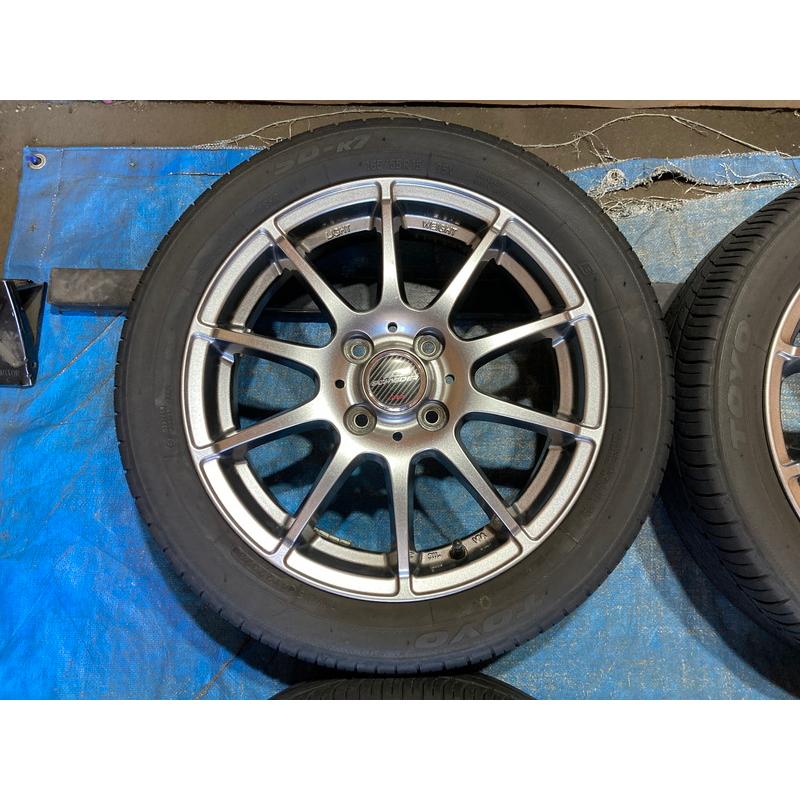 165/55R15 バリ溝タイヤ 2023年 2024年 SCHNEDER アルミホイール 15