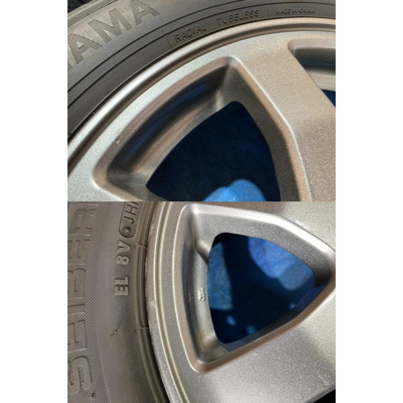 ダイハツ純正14x4.5ホイールと2025年モデルの155/65R14タイヤ2個 155/65R14 バリ溝タイヤ 2025年 2024年 ダイハツ純正 アルミホイール