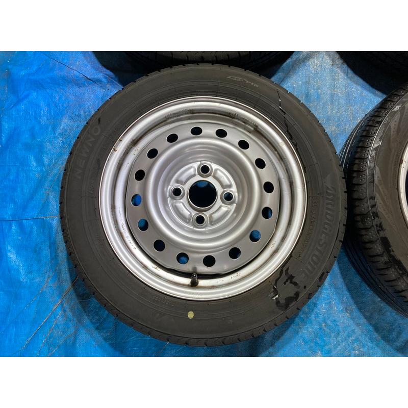 155/65R14 バリ溝タイヤ 2024年 2025年 ダイハツ純正 鉄ホイ−ル 14