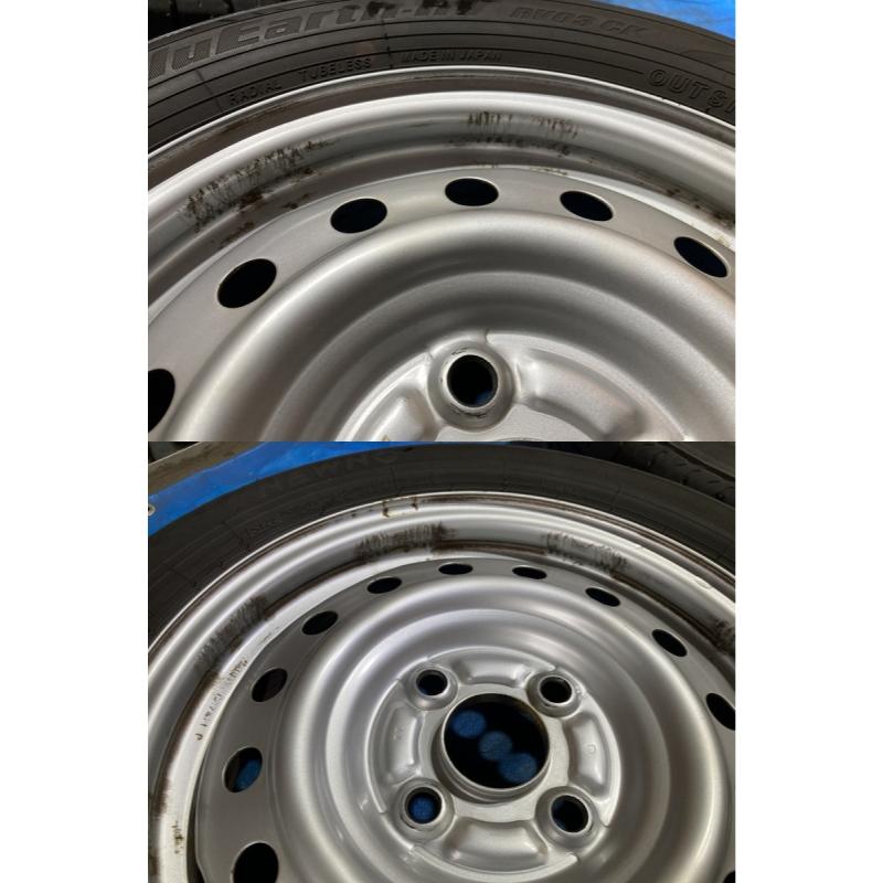 155/65R14 バリ溝タイヤ 2024年 2025年 ダイハツ純正 鉄ホイ−ル 14
