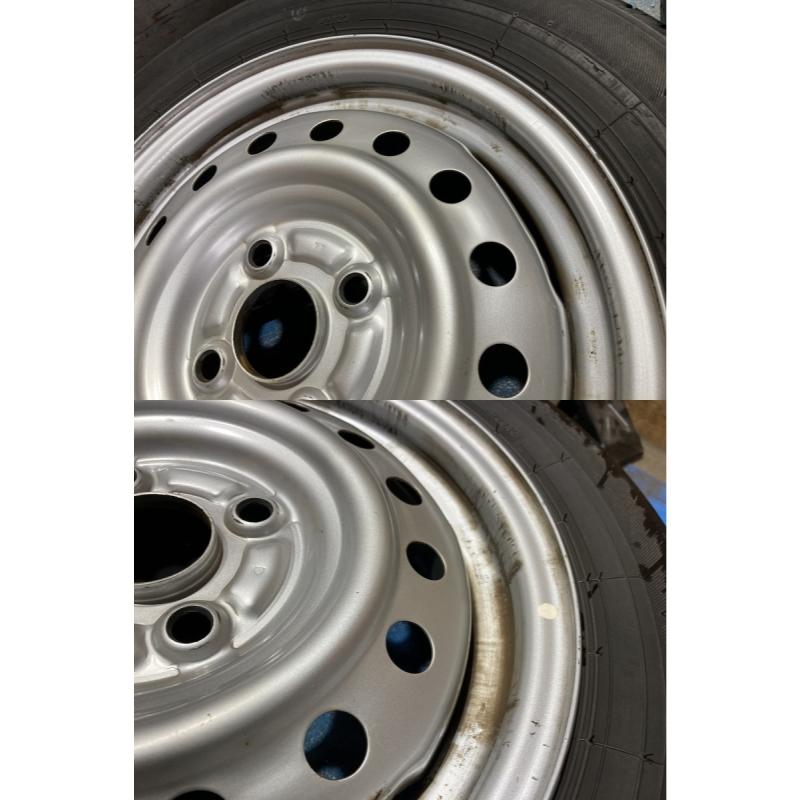 155/65R14 バリ溝タイヤ 2024年 2025年 ダイハツ純正 鉄ホイ−ル 14