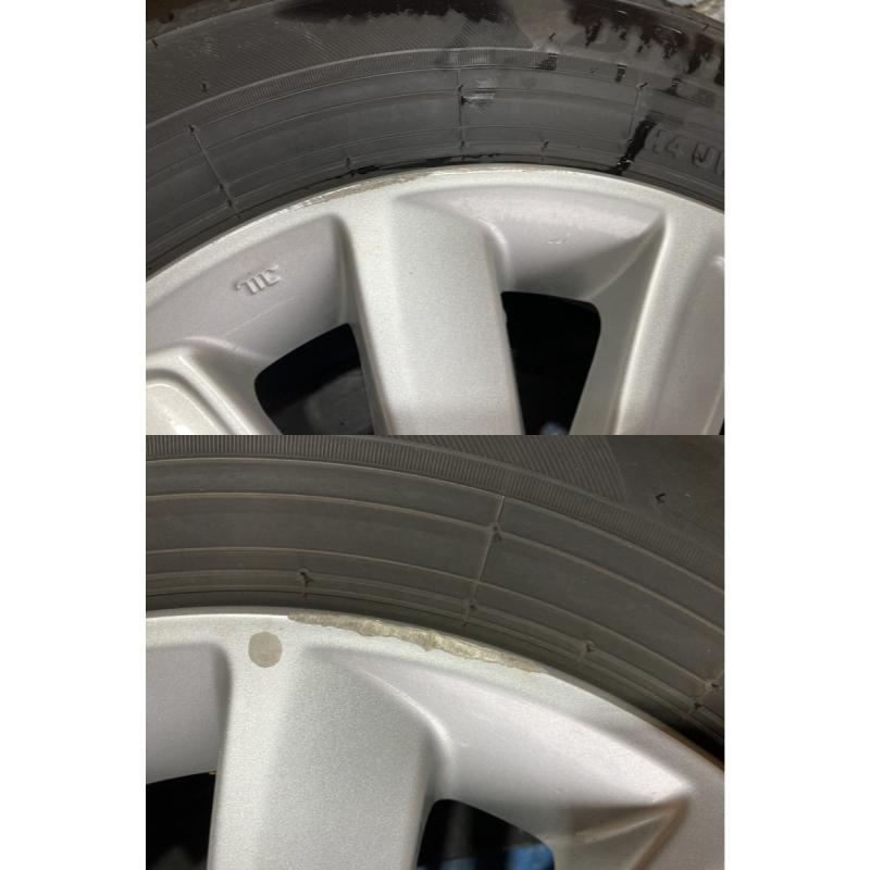 165/70R14 バリ溝　アルミホイール付き 165/70R14 バリ溝タイヤ 2024年 日産純正 AUTECH アルミホイール 14