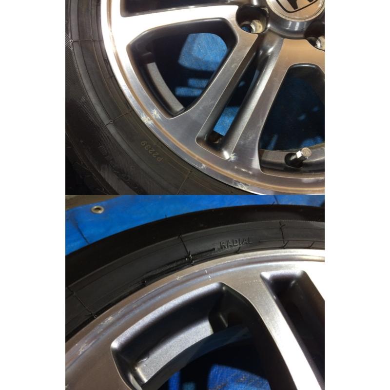155/65R14 バリ溝国産タイヤ 2024年 ホンダ純正 アルミ 14インチ 4.5J