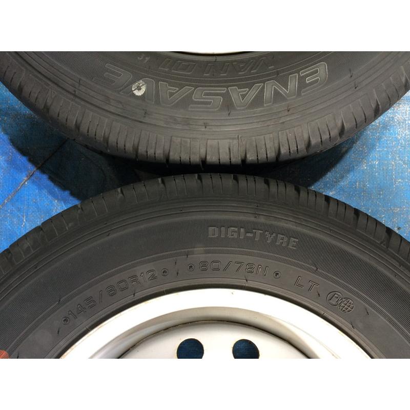 145/80R12 バリ溝タイヤ 2023年 スズキ純正 鉄ホイ−ル 12インチ 4.0B