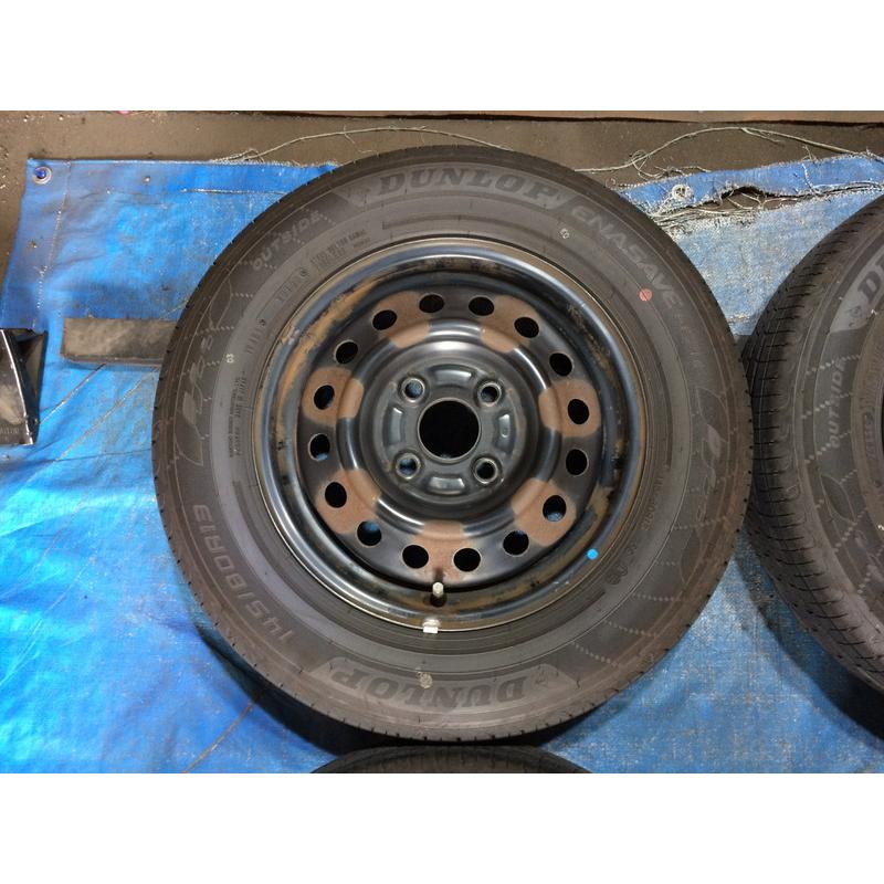145/80R13 バリ溝タイヤ 2026年 スズキ純正 鉄ホイ−ル 13インチ 4.0B
