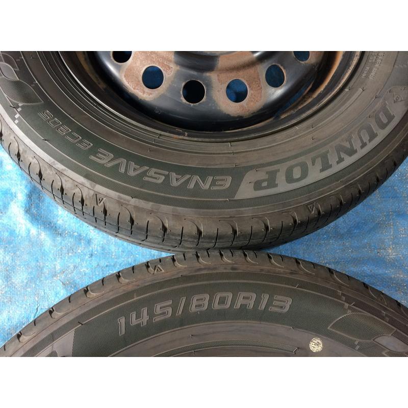 145/80R13 バリ溝タイヤ 2026年 スズキ純正 鉄ホイ−ル 13インチ 4.0B