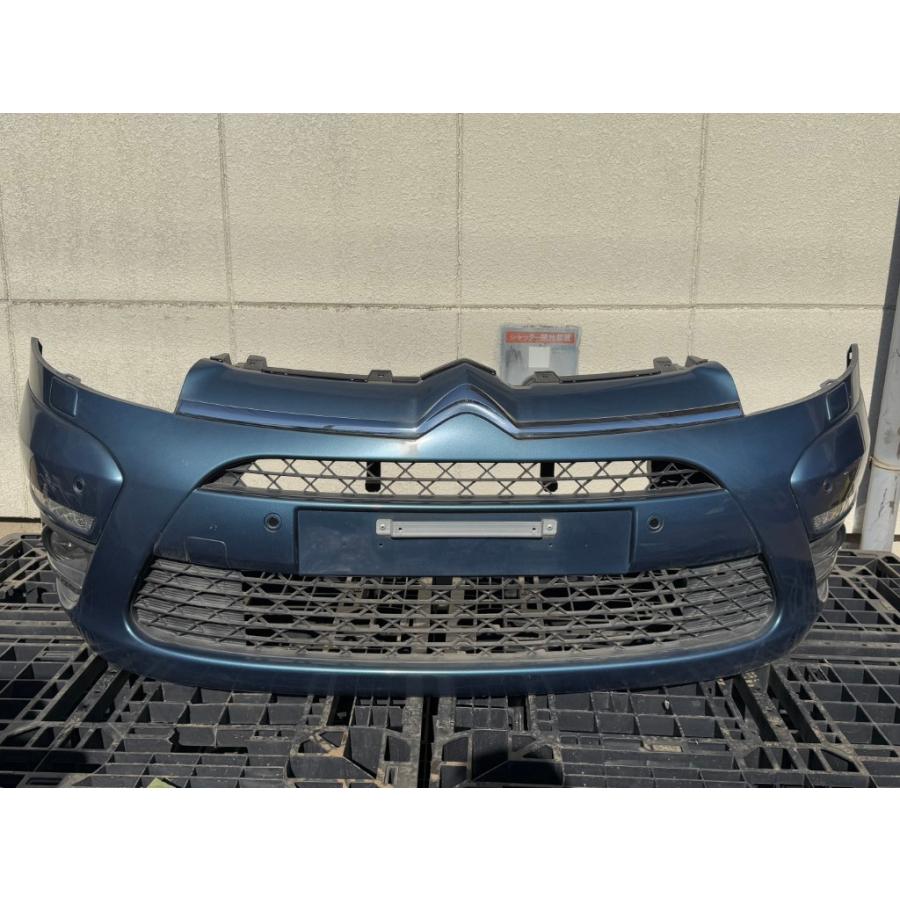 シトロエン（CITROEN） C4 ピカソ 右H 純正 フロントバンパー ブルー系