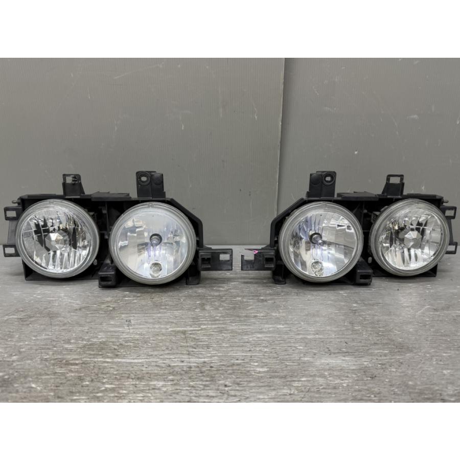 三菱 パジェロミニ リンクス ターボ 5MT 4WD 前期 (H58A) 純正 フロントグリル ヘッドライト 左右 ハロゲン 丸目 ヘッドランプ p059726の画像