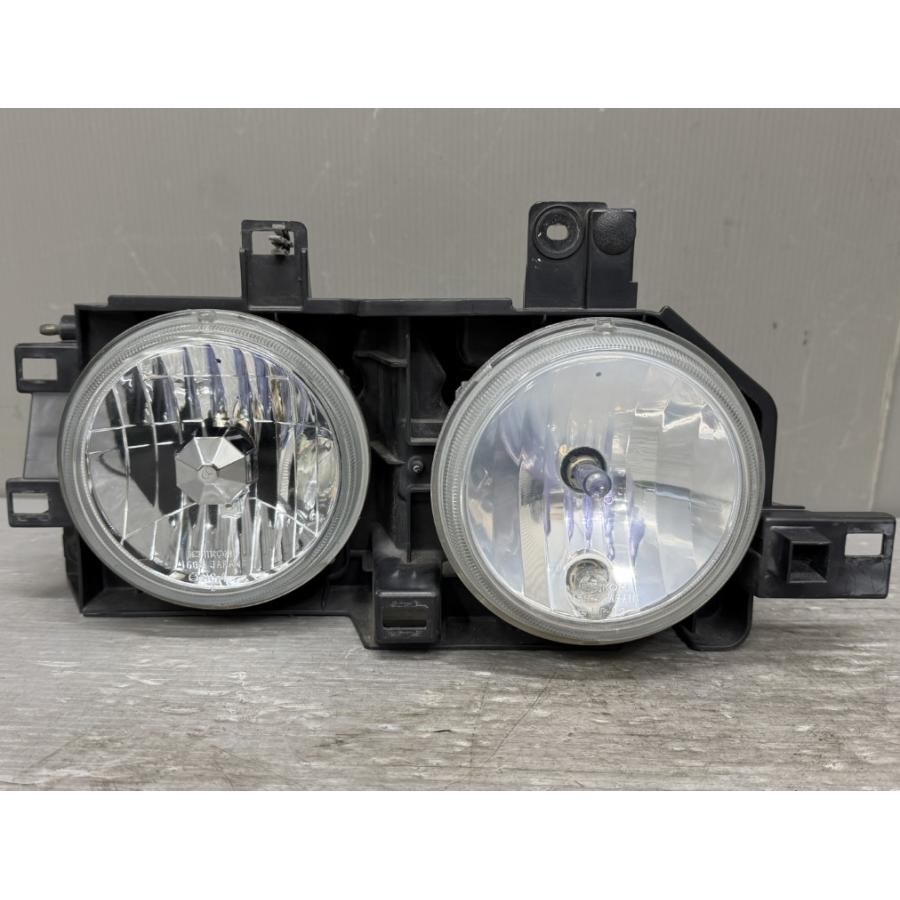 三菱 パジェロミニ リンクス ターボ 5MT 4WD 前期 (H58A) 純正 フロントグリル ヘッドライト 左右 ハロゲン 丸目 ヘッドランプ p059726の画像