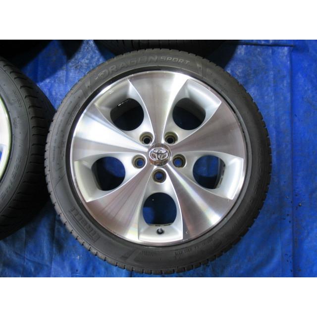 トヨタ純正 17-7J 5H/114.3 ET45 + PIRELLI 225/45R17 2019年中古4本