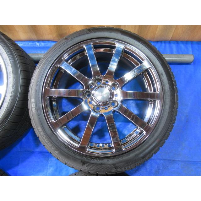 無限 MUGEN NR 17-7J 5H/114.3 ET53 + 215/45R17 中古4本 アコード 