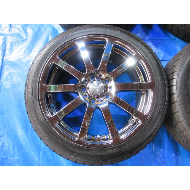 無限 MUGEN NR 17-7J 5H/114.3 ET53 + 215/45R17 中古4本 アコード
