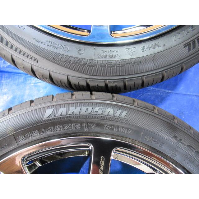 無限 MUGEN NR 17-7J 5H/114.3 ET53 + 215/45R17 中古4本 アコード