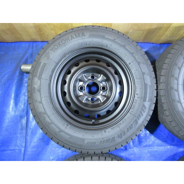 マッドブラック！日産純正 鉄ホイール 13-5J 4H/100 ET40 + 165/80R13