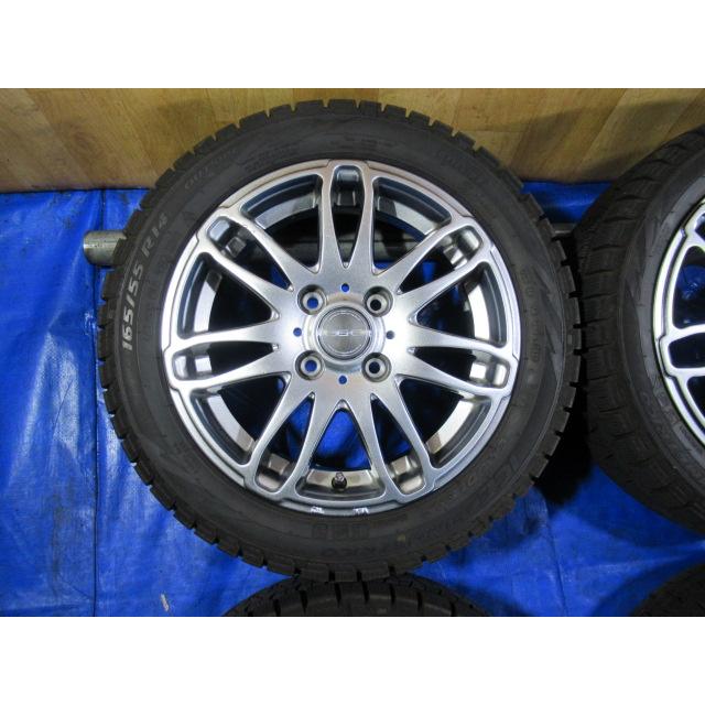 激安即決！SG・E 14-4.5J 4H/100 ET44 + 冬タイヤ 165/55R14 2021年製 