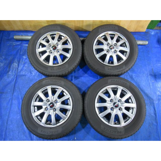タイヤ・ホイール Fang 13 inch 145/80R13 FANG 13-4B 4H/100 ET45 + YOKOHAMA 145/80R13 2022年 中古4本！アルト