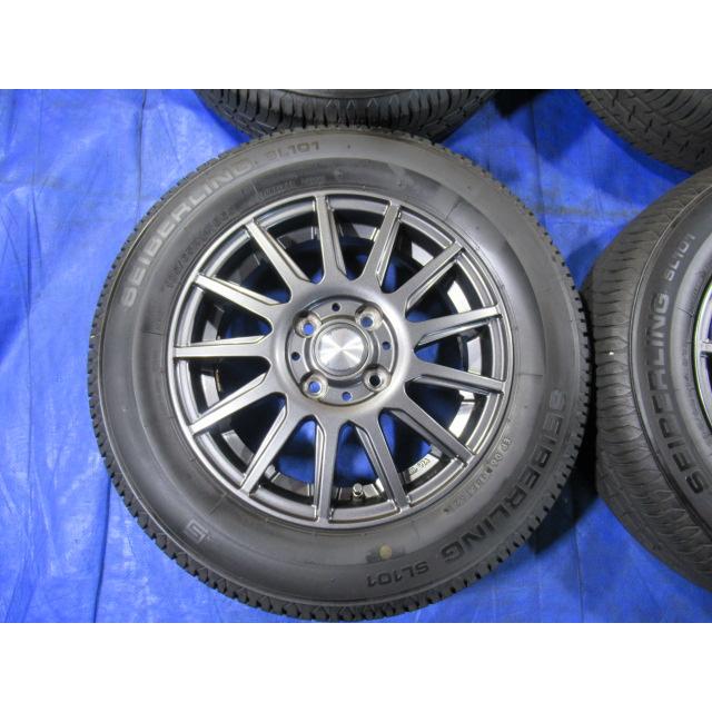 美品 weds 14-5.5J 4H/100 ET48 +BRIDGESTONE 185/65R14 2021年製