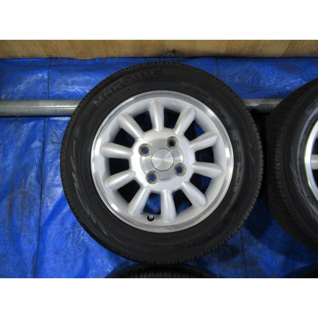 スズキ ラパン純正 13-4B 4H/100 ET45 + MARQUIS 155/65R13 中古4本