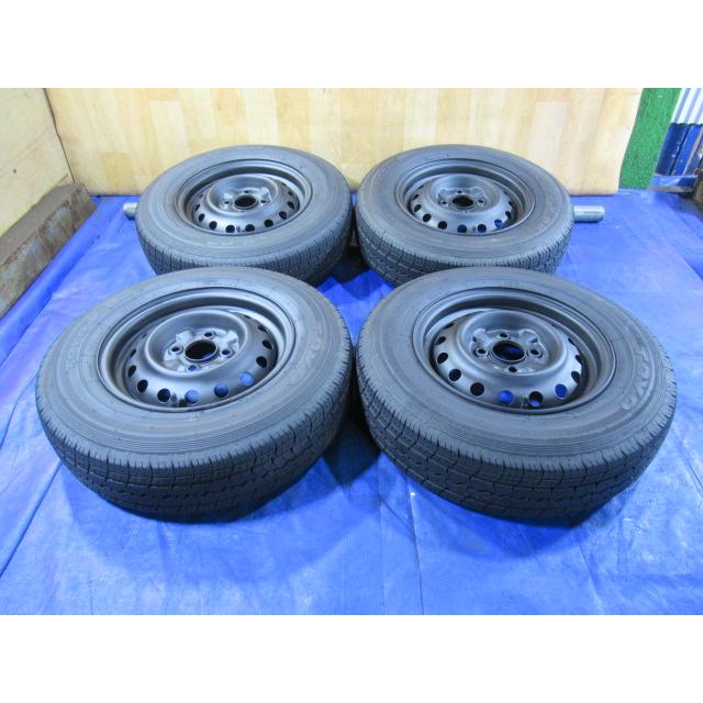 マッドブラック！日産純正 鉄 13-5J 4H/100 ET40 + TOYO 165R13 6PR LT