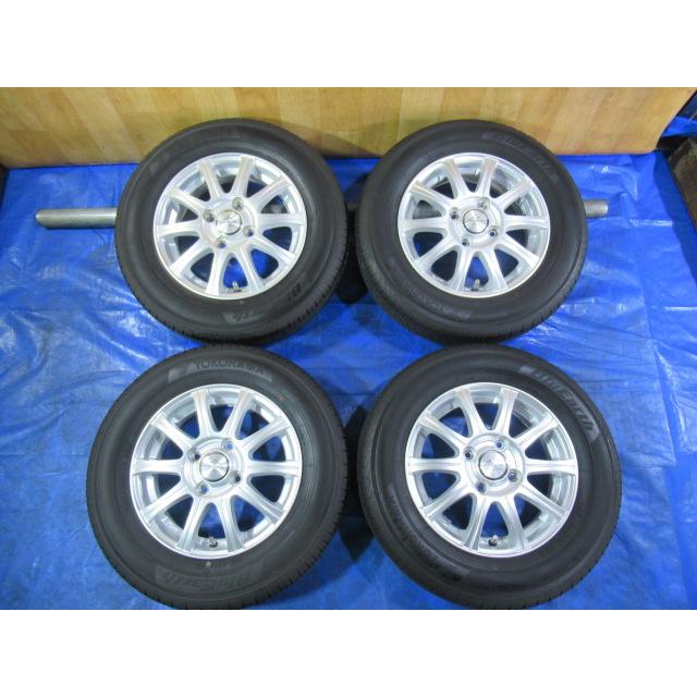 美品 ZELERNA 13-4B 4H/100 ET43 + YOKOHAMA 145/80R13 2021年 中古4本 