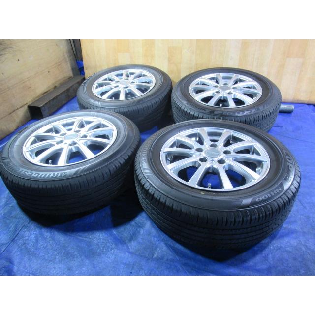 送料込み！バリ山！195/65R15 80ノア、ヴォクシー RACINGFORCE 15-6J 5H/114.3 ET43 + BRIDGESTONE 195/65R15 2021年製