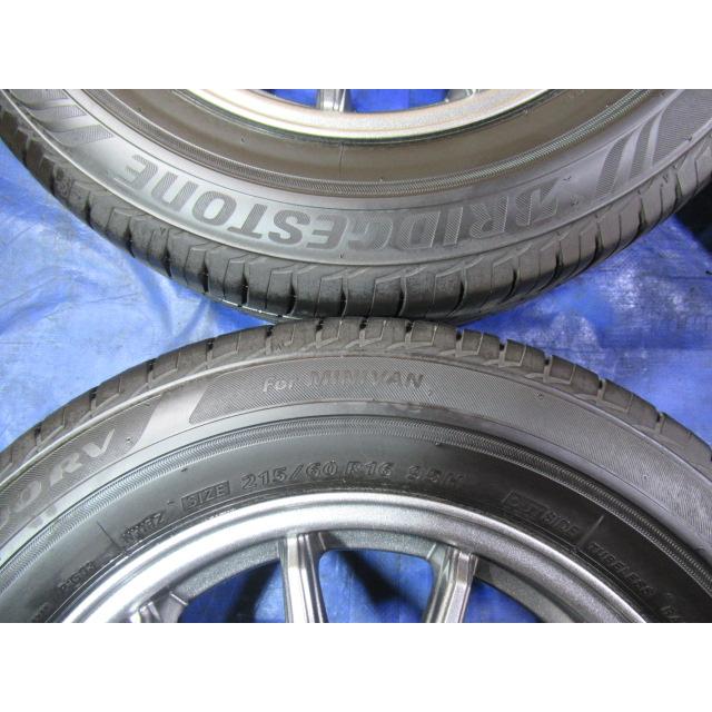 MONZA 16-6.5J 5H/114.3 ET53 + BRIDGESTONE 215/60R16 2021年製！中古 