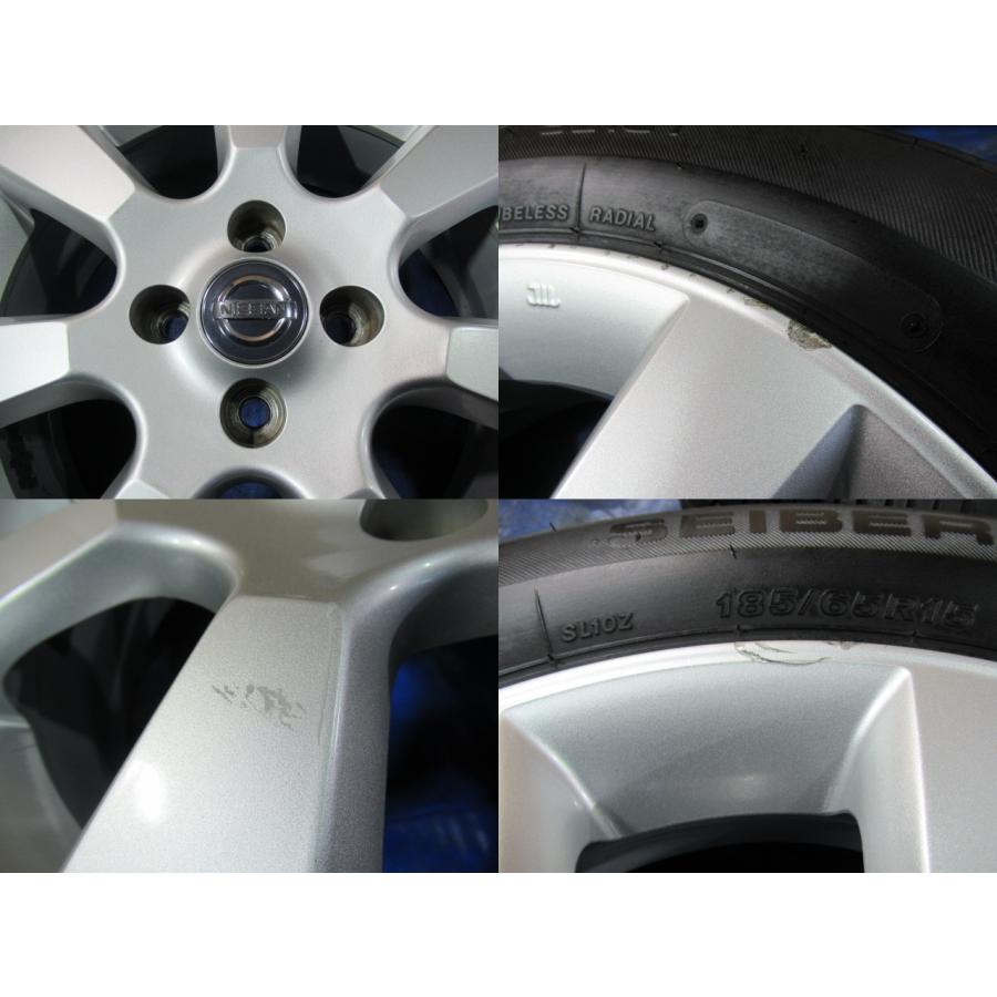 激安即決 ! 日産純正ホイール 15-5.5J 4H/100 ET40 + BRIDGESTONE 185
