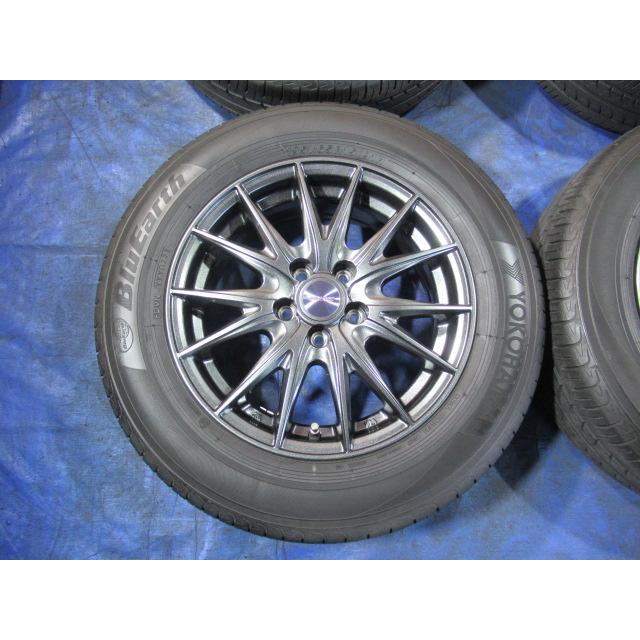 激安即決！weds 15-6J 5H/100 ET43 + YOKOHAMA 195/65R15 2021年製 中古4本 プリウス ウィッシュ アリオン プレミオ等！T008438｜gekiyasuhero｜05