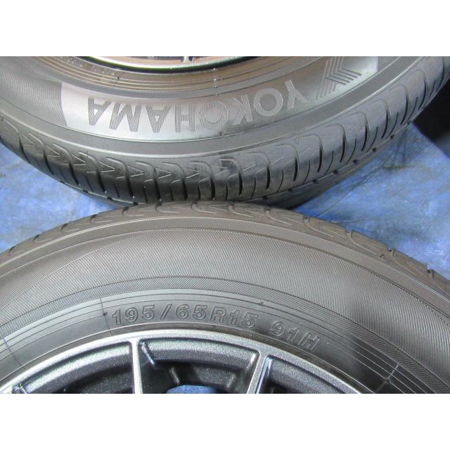 激安即決！weds 15-6J 5H/100 ET43 + YOKOHAMA 195/65R15 2021年製 中古4本 プリウス ウィッシュ アリオン プレミオ等！T008438｜gekiyasuhero｜08