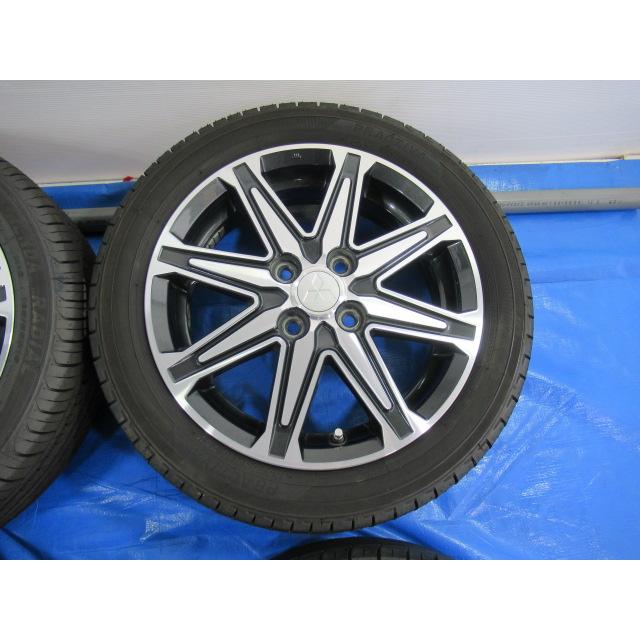 新品タイヤアルミホイールセット　(ホイールは中古品)165/55r15 ミツビシ純正ホイール 15-4.5J 4H/100 ET46 + 165/55R15 中古4本セット