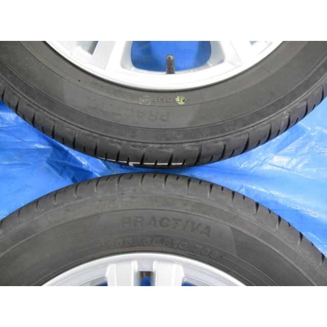 weds JOKER 13-4B 4H/100 ET42 + YOKOHAMA 155/65R13 2022年製！中古4