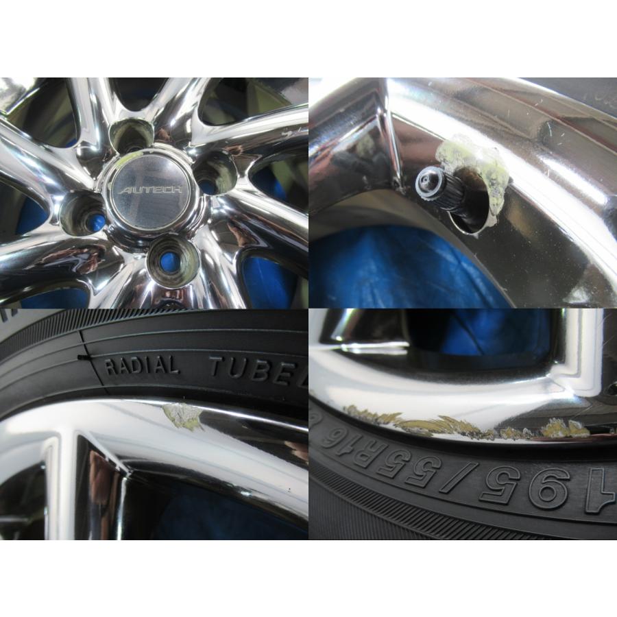 日産純正 AUTECH RAYS製 16-6J 4H/100 ET42 + YOKOHAMA 195/55R16 中古