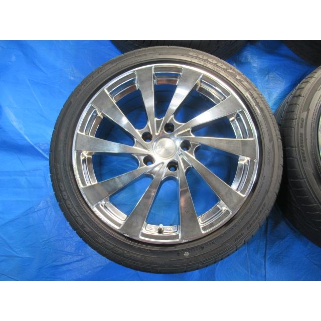 BLONKS 18-7.5J 5H/114.3 ET48 + 225/45R18 中古4本 プリウスα マークX 