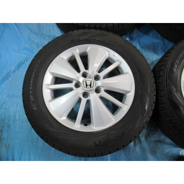 ホンダ純正 17-6.5J 5H/114.3 ET55 +冬タイヤ PIRELLI 225/60R17 中古4