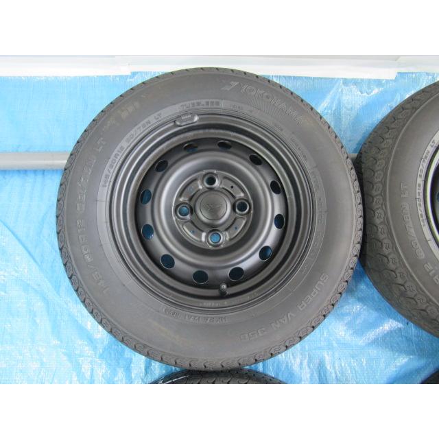 鉄ホイール ダイハツ純正 12-4B 4H/100 ET40 + YK 145/80R12 80/78 NLT