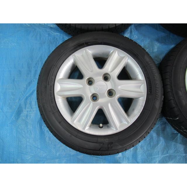 ダイハツ 14-4.5J 4H/100 ET45 + BRIDGESTONE 155/65R14 2024年製 中古