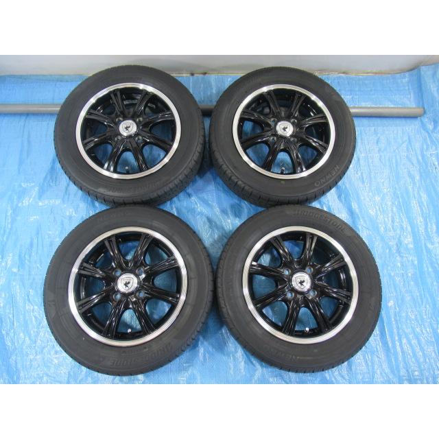 155/65R13 夏タイヤ BRIDGESTONE BROOK 13インチ 4B 4H/100 ET45 中古4